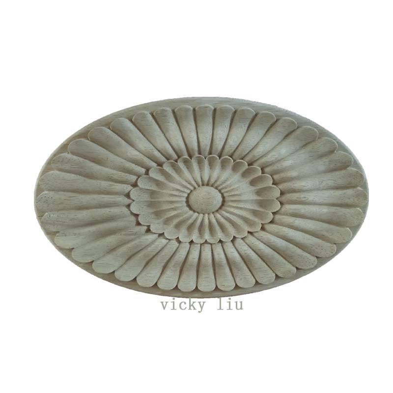 Furniture decoration carving  oval wood onlays