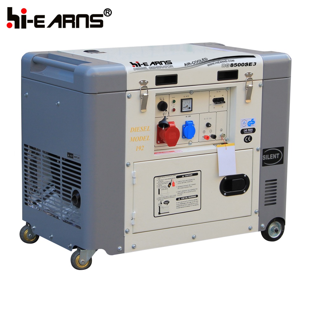 Best price 6KW 380V 400V 50HZ silent open top cover diesel generator