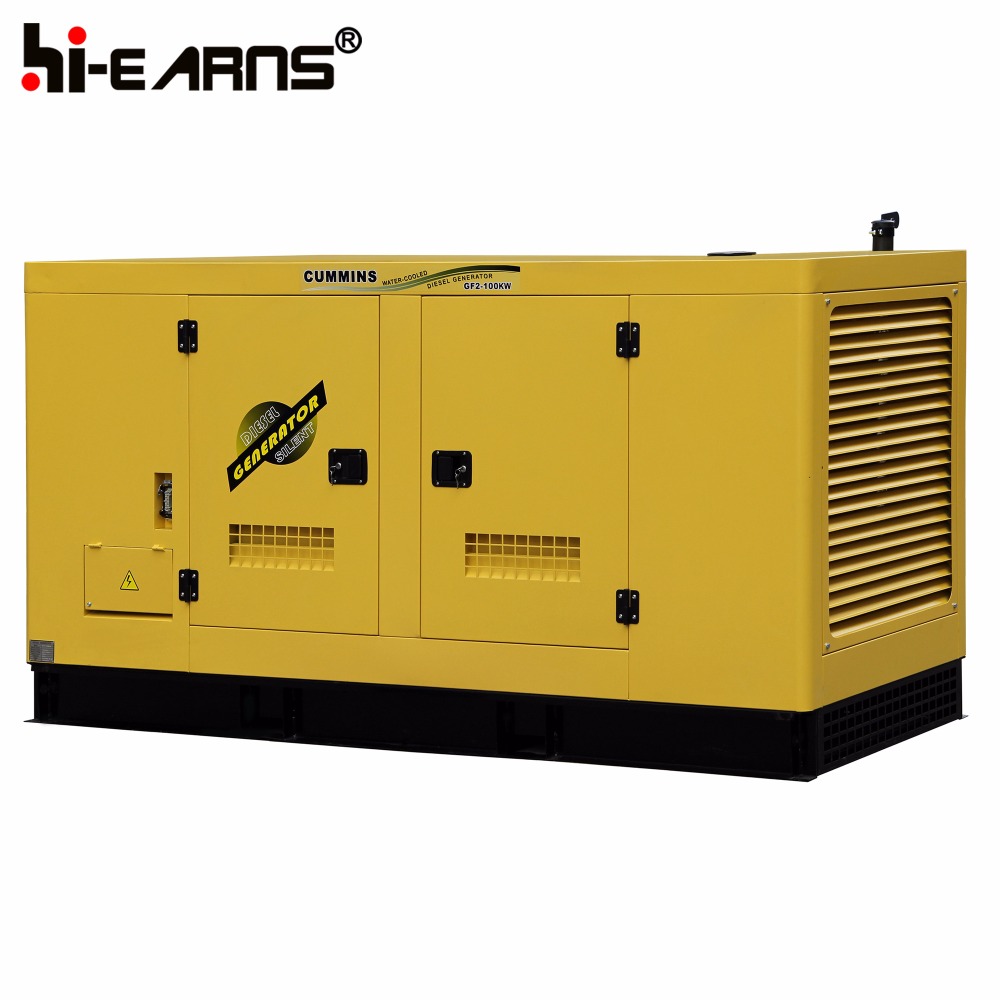 diesel power silent type yellow color 125kva diesel generator price