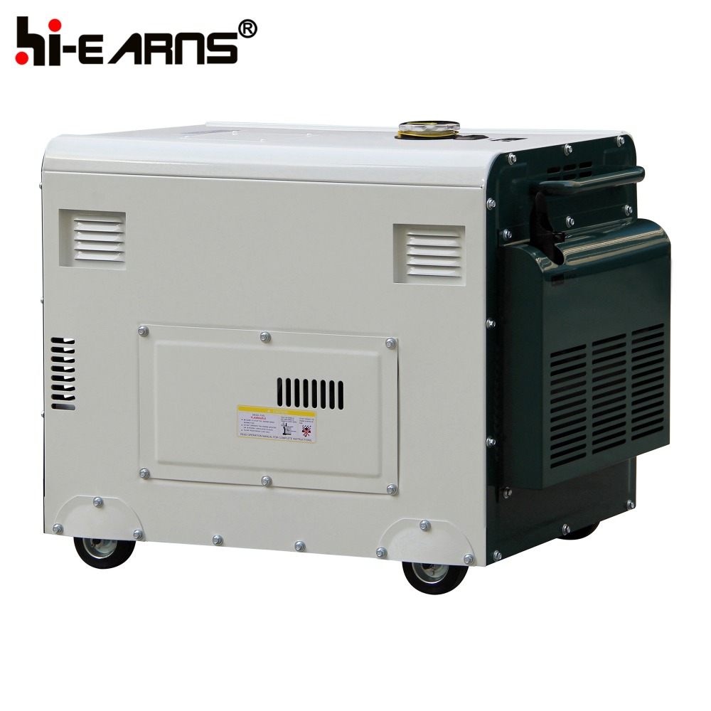 Portable silent 6.5KVA electric 192 engine diesel generator  for emergency power single phase family using