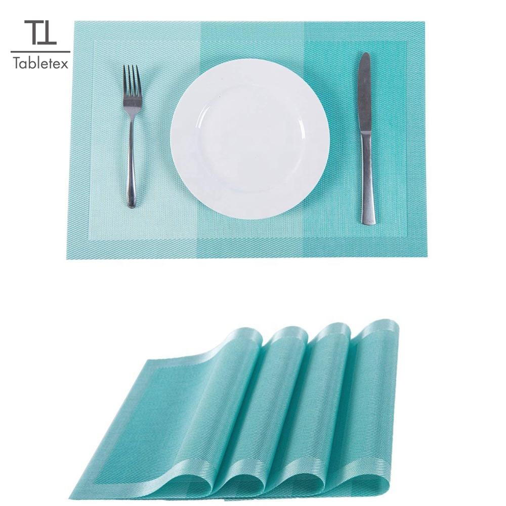 Tabletex waterproof hotel plastic pvc  placemat Rectangle Shape  Table Mat  European and American Style  Color Tempo Placemat