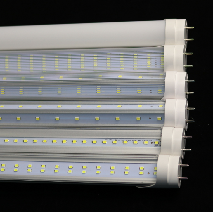 8ft 60W Integrated Led Tube Light Dual Rows T8 Led Tubes Fluorescent Lights AC 110-240V Warranty 3 Years
