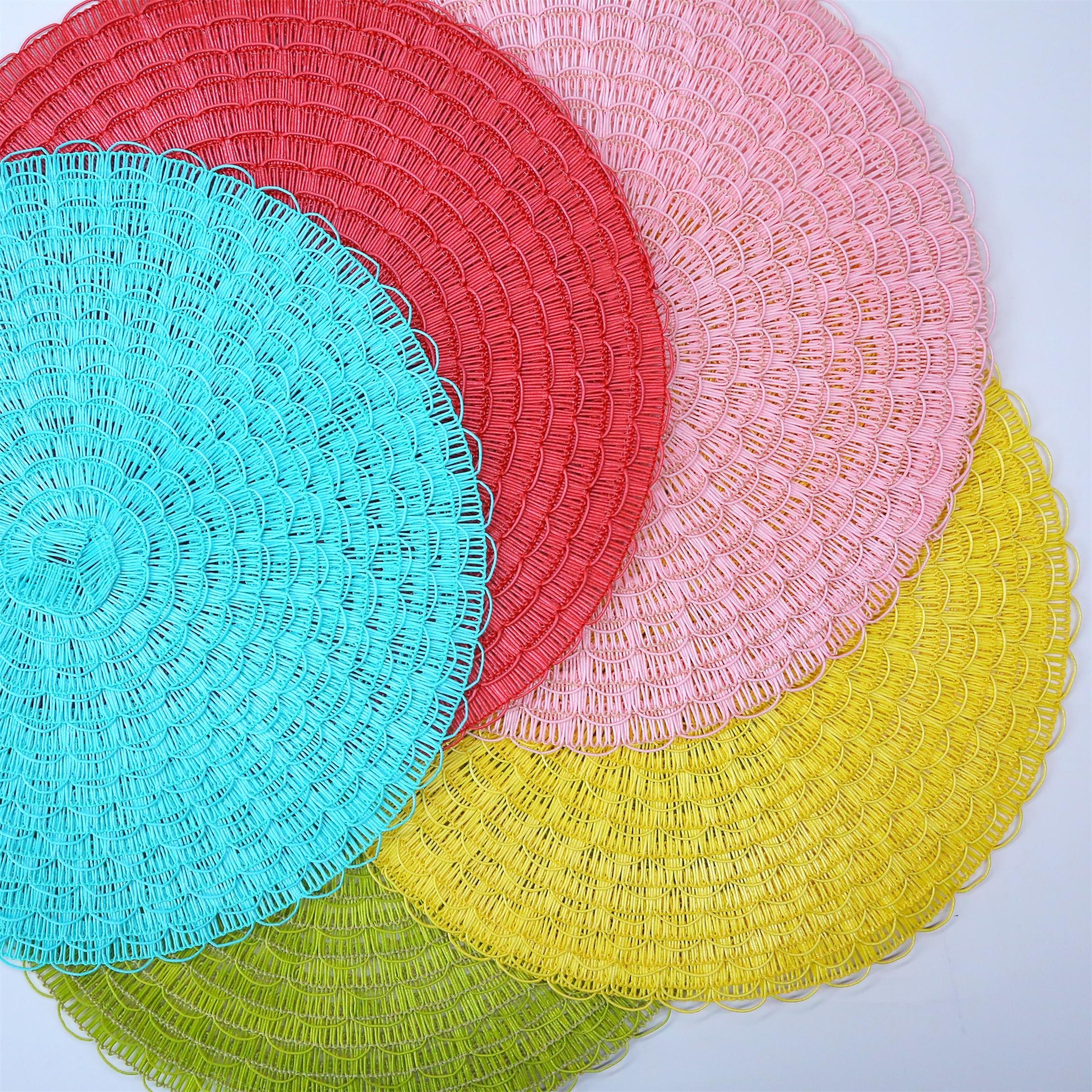 Tabletex  Fashion PP Round Weave Placemat Dining Table Mat Disc Pads Bowl Pad Hot