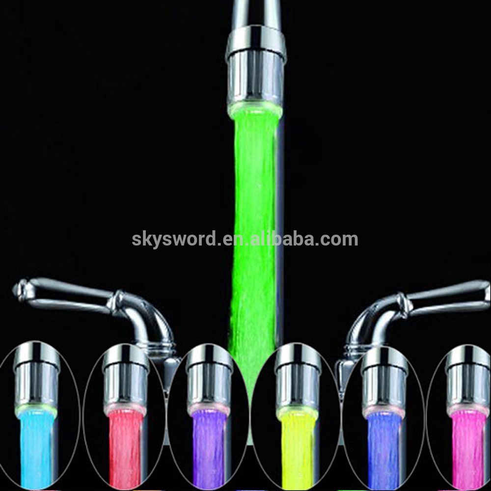 Bathroom basin plastic automatic sensor led faucet light