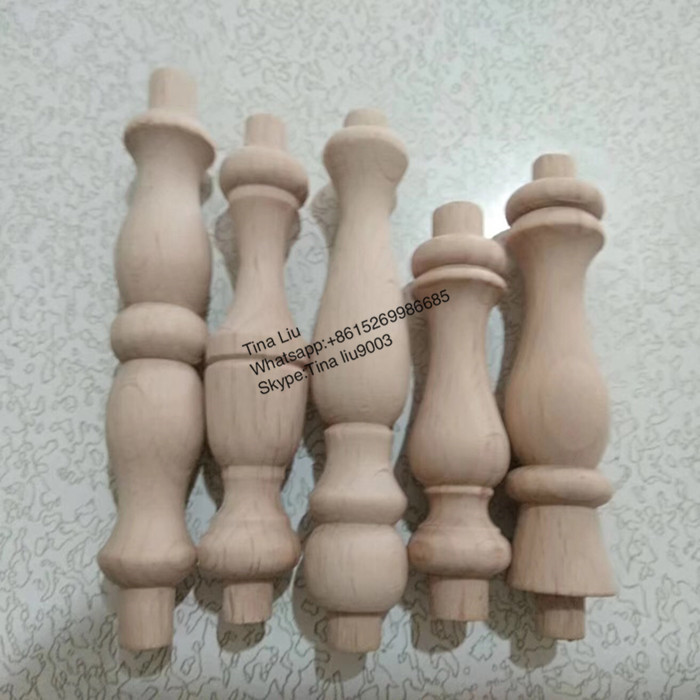 wood spindles and finials in beech wood