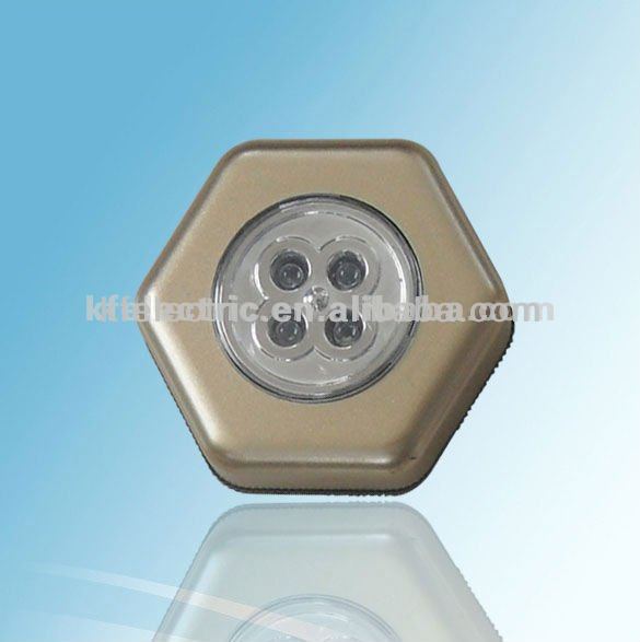 4 lamp Plastic touch led light(led push light) 4 leds