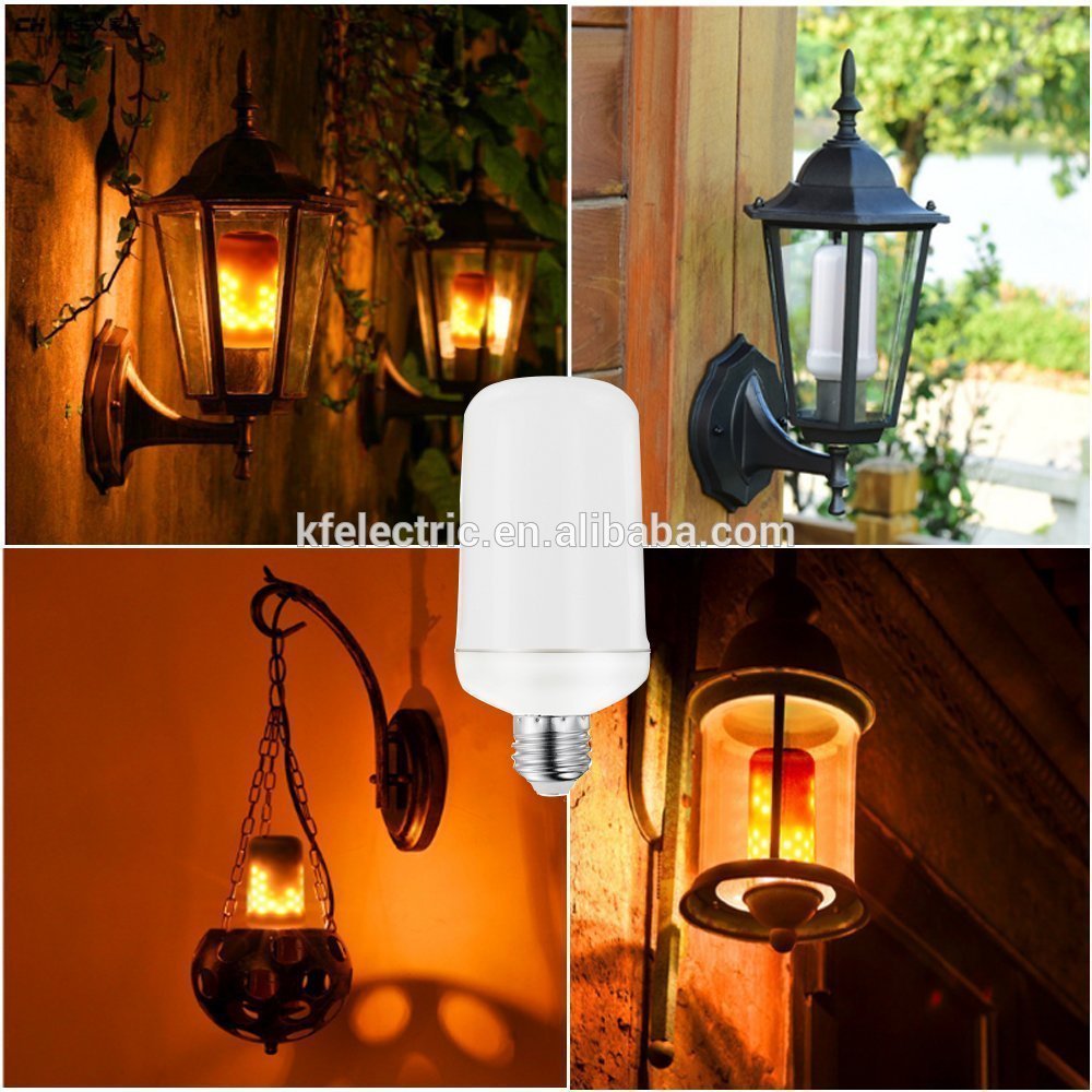 Wholesale LED Flame Effect Fire Light Bulb E26 Flickering Flame Lamp Simulated Decorative christmas led light