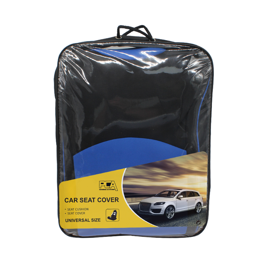 wholesale universal printing blue flat cloth car front single seat cover