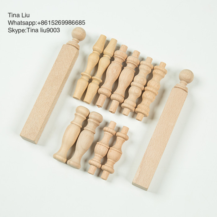 decorative wood carved spindles and finials
