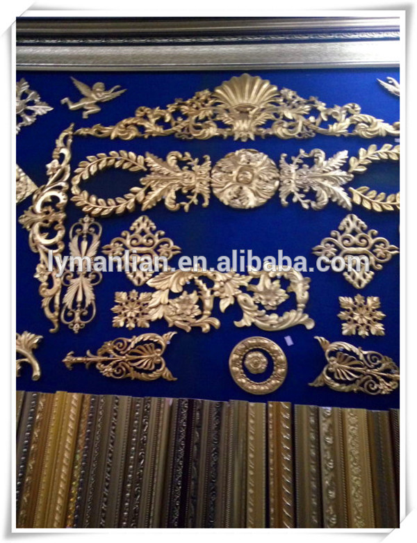 carved wood molding/crown wood mouldings/ resin decorative wall paneling