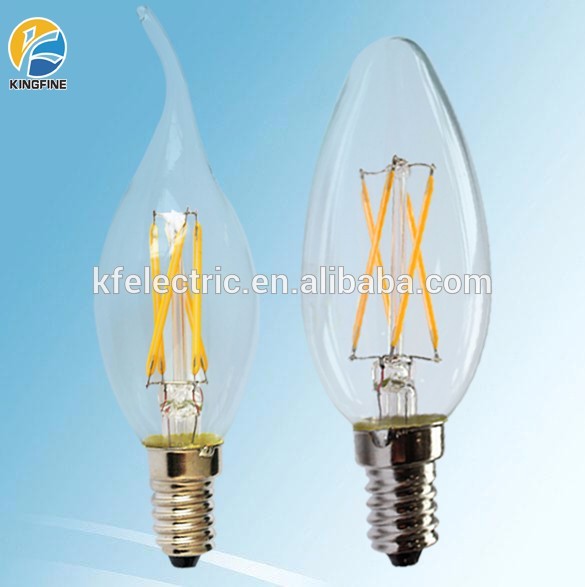 Chandelier Lighting 4W Led Candle Lamp 2700K Dimmable E14 Led Filament Bulb, E14 Dimmable Candelabra Led Bulb