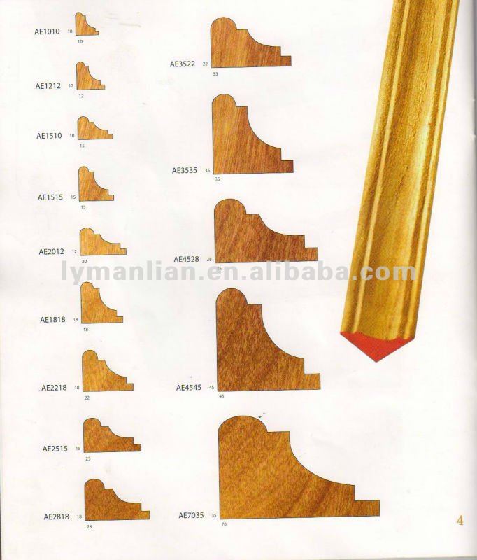 AE1818 corner design teak wood mouldings