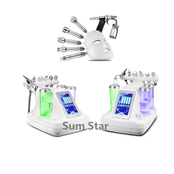 7 In 1 Small Bubble Oxygen Water Injection ultra RF water spray gun Skin cleaning beauty machine