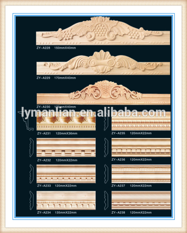 chinese best selling craft wood decorative moulding antique wood bed frame