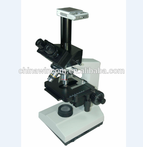 Top quality laboratory biological trinocular handheld microscope with camera