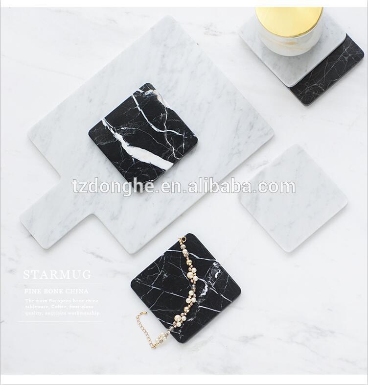 Tabletex paper MDF cork marble coaster marbling cup mat customized design geometric figure placemat