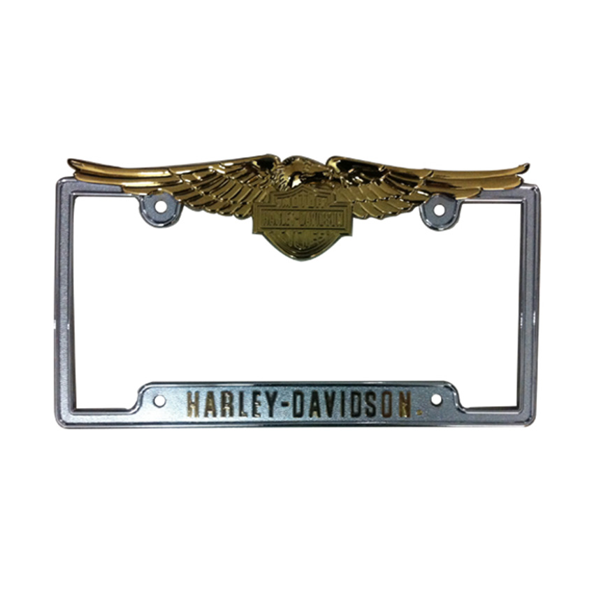 Front and rear license plate holder license plate frame