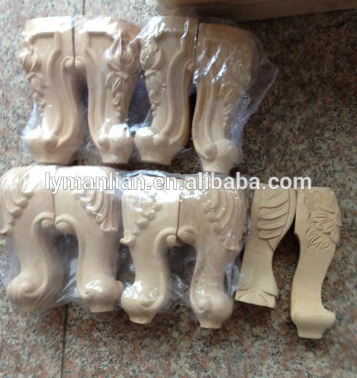 Furniture parts unpainted wooden furniture legs sofa foot