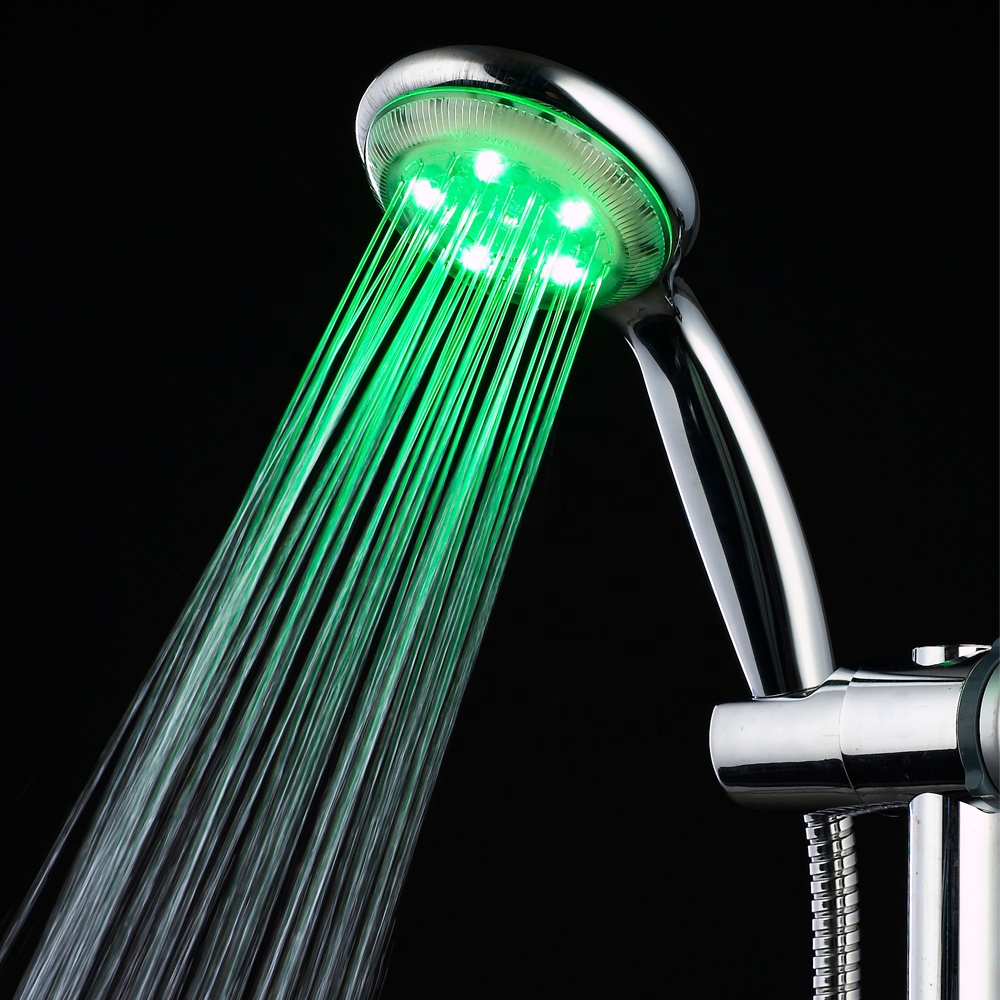 Temperature Detectable RGB colors automatic changing beauty salon led lighting shower head