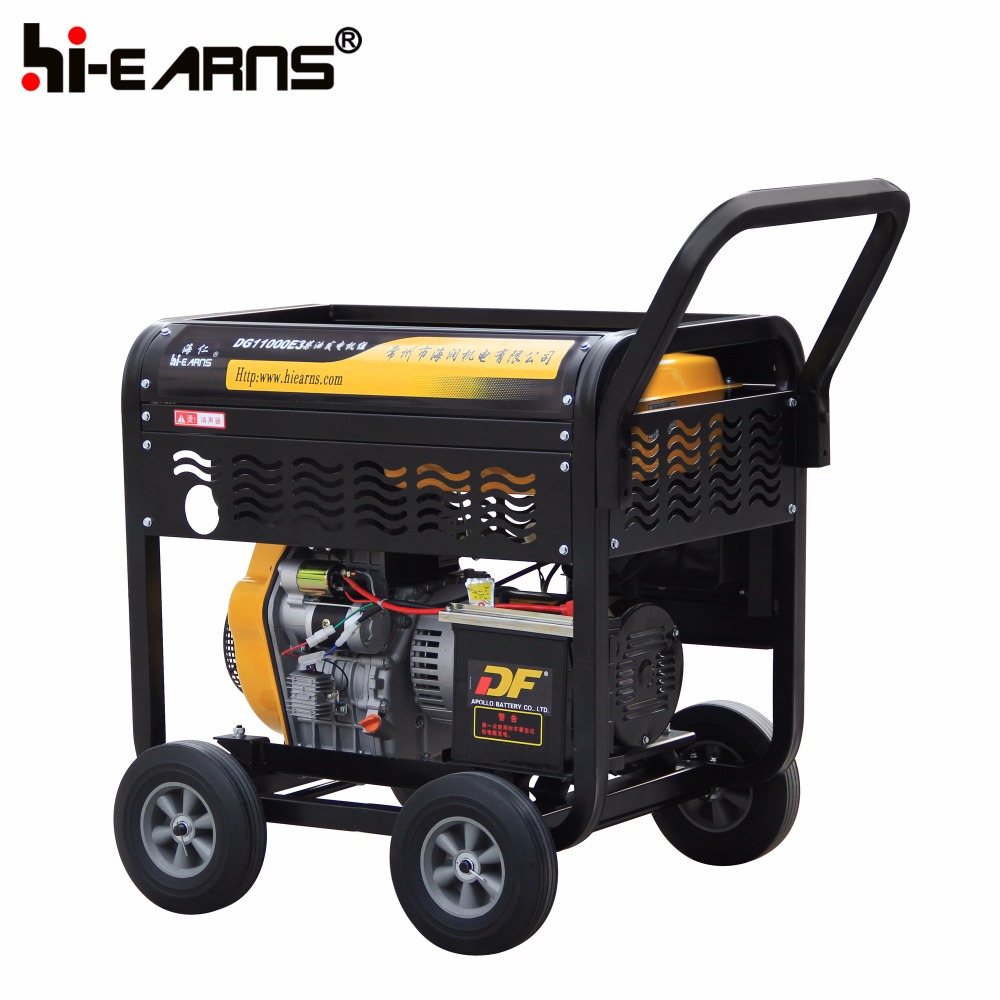 open type portable three phase diesel generator 7.5kw