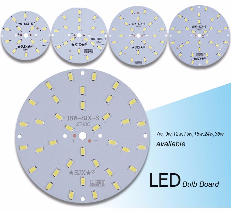 SJX China OEM Aluminum Circuit Board SMD LED PCB