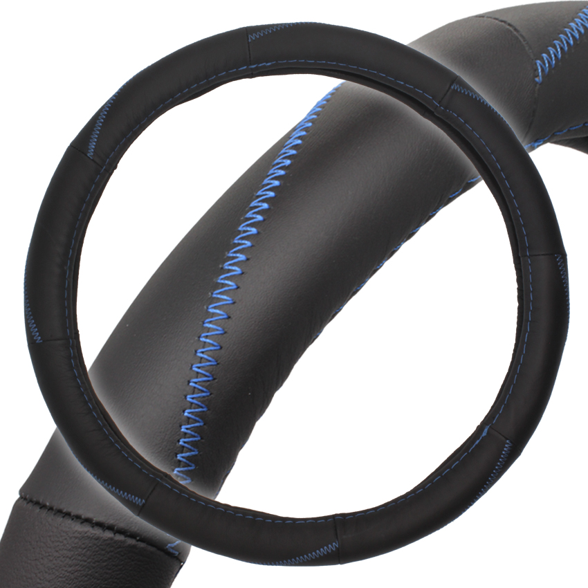 100% Genuine Leather Steering Wheel Cover
