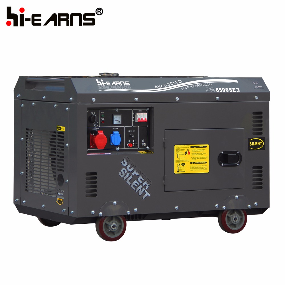 Home use silent 30L big fuel tank diesel engine 6kva generator