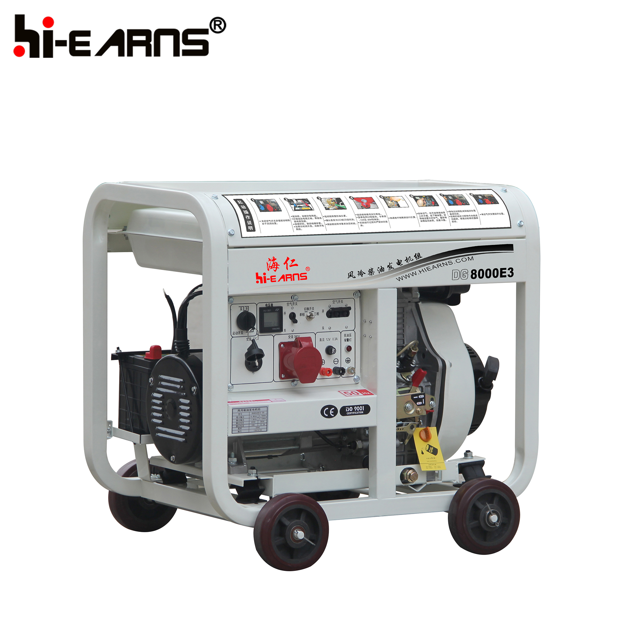 DG8000E3 three phase Portable open frame diesel generator