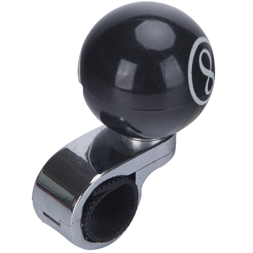 Black Aluminum & Plastic Steering Wheel Spinner Knob Universal for Car Truck