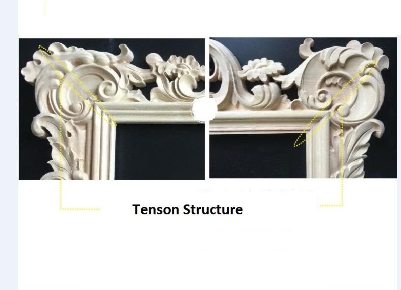 Bathroom Accessories rectangle wooden mirror frame