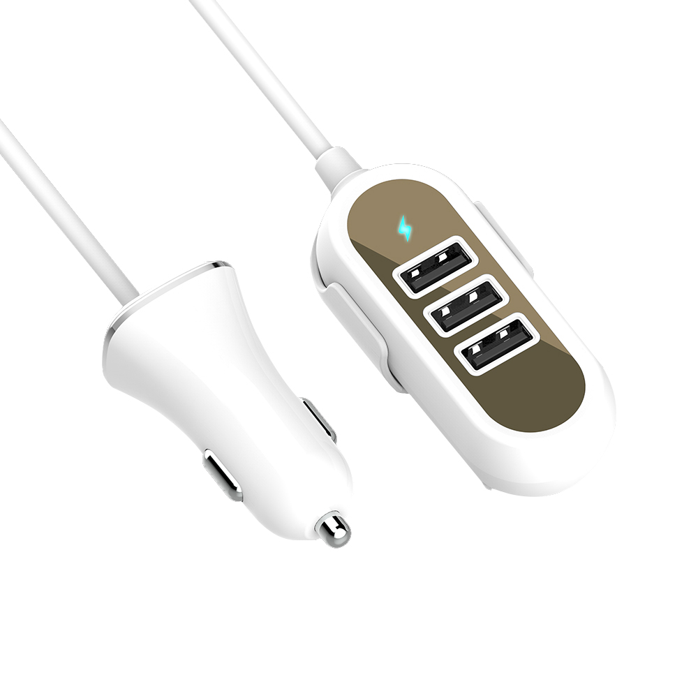 Hot Sale Car USB Charger With Cable 4 USB/3USB + Type-C