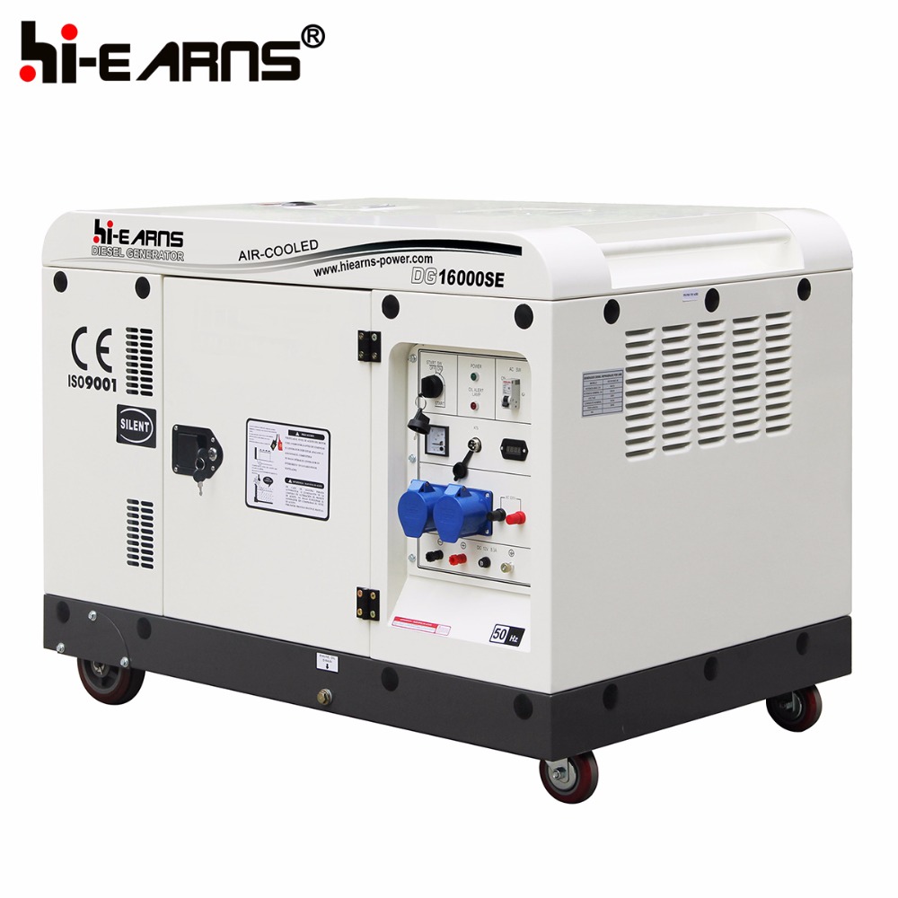 portable two cylinder engine diesel generator 15 kva DG16000SE