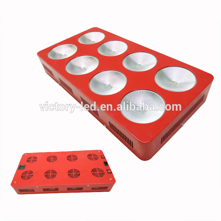 High Power 300-1200w full spectrum 8 cob 600w led grow light for greenhouse
