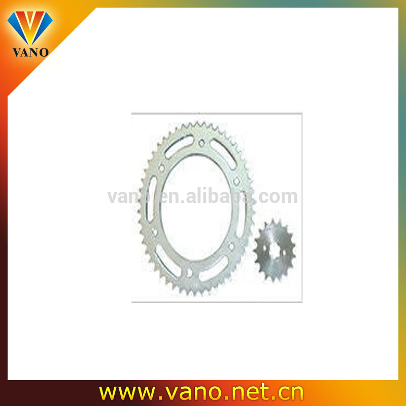 Alloy steel motorcycle chain and sprocket set