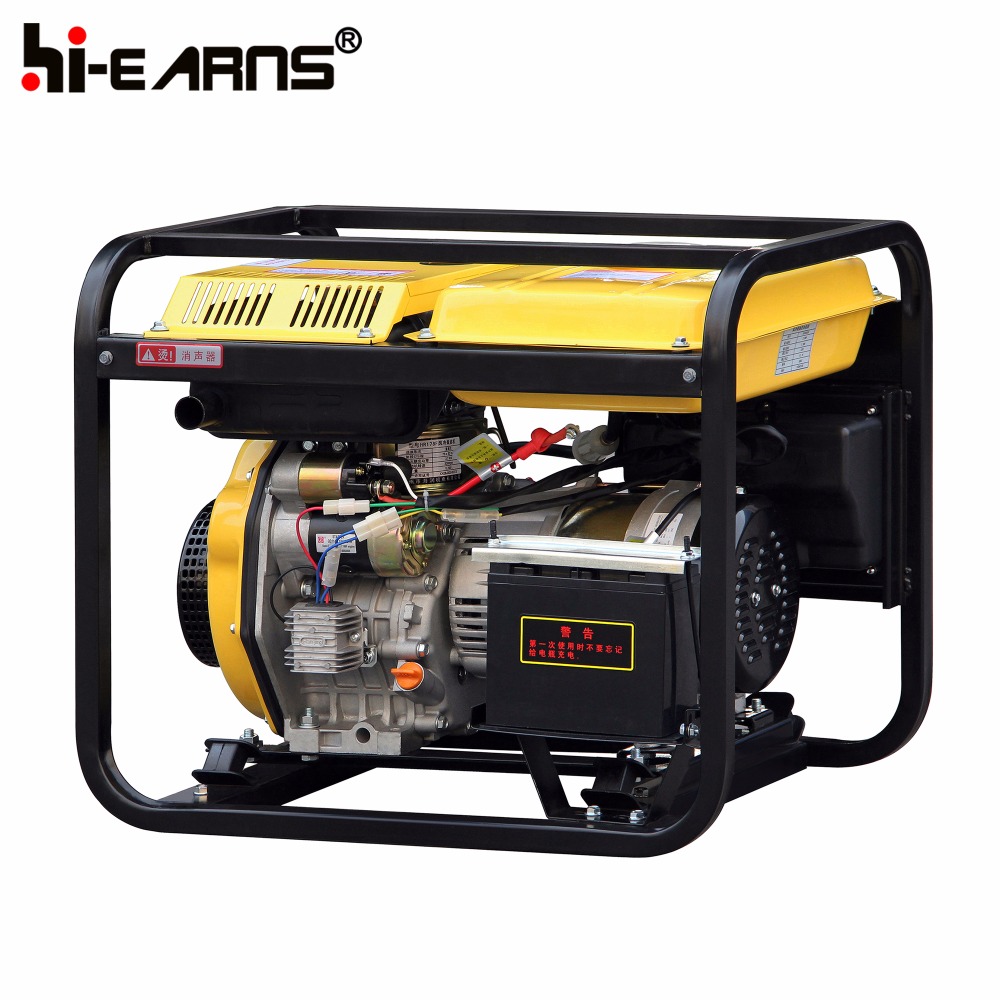 pull start three phase open frame 3500watts air-cooled diesel generator