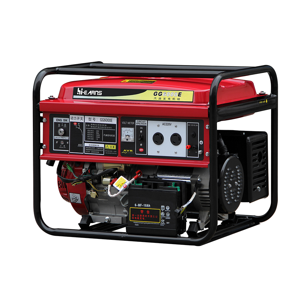 5.5KVA high quality open single phase gasoline generator