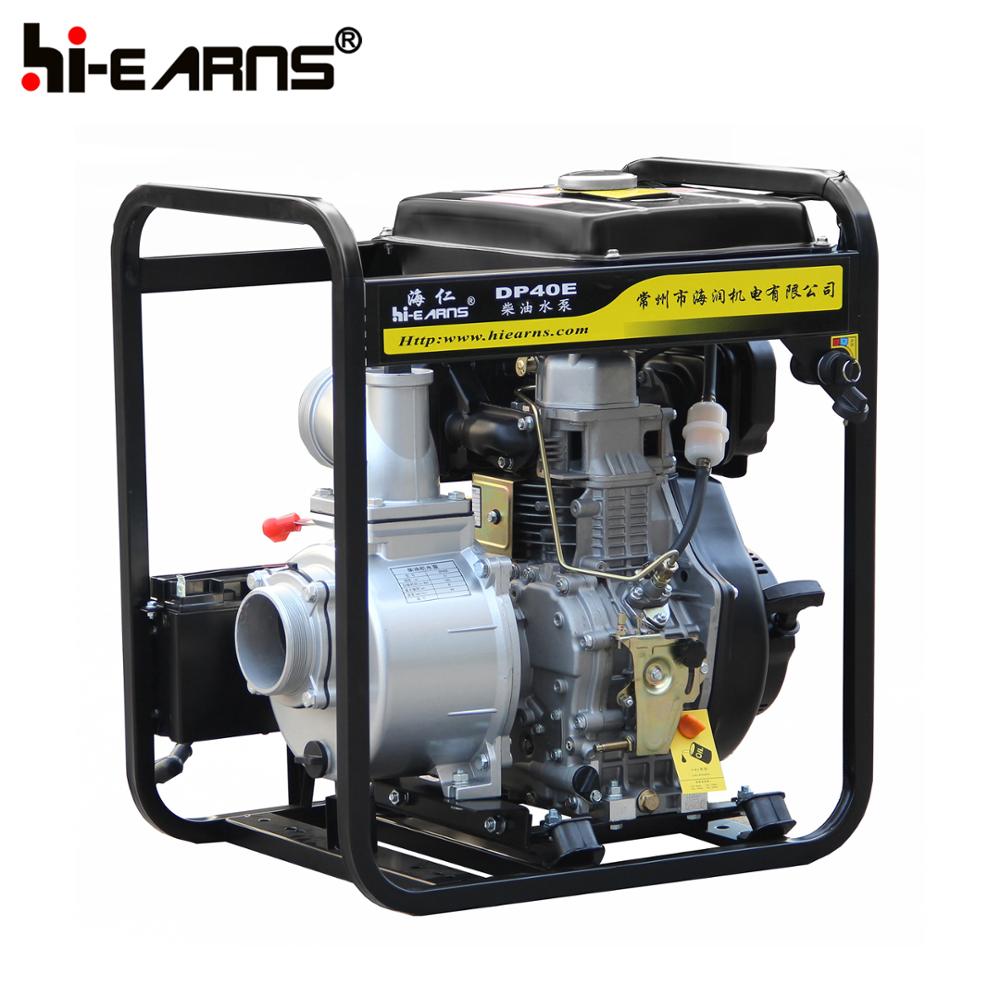 4 inch big fuel tank electric start diesel engine water pump