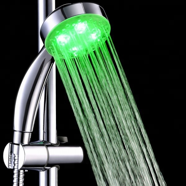 Hot sale bathroom accessories automatic light RGB temperature controlled LED shower head