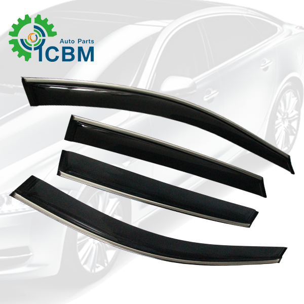 car rain shield Chrome E145 window rain shield