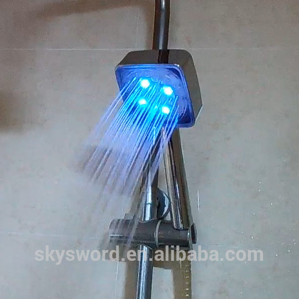 RC-9821A Tricolor LED Shower Head LED Chuveiro Popular Color Chang with Water Temperature