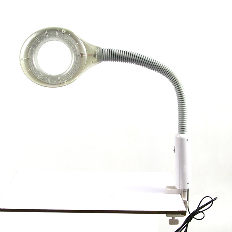 5X LED Magnifier Metal Hose Magnifying Glass Desk Table Reading Lamp Light Magnifying Lamp
