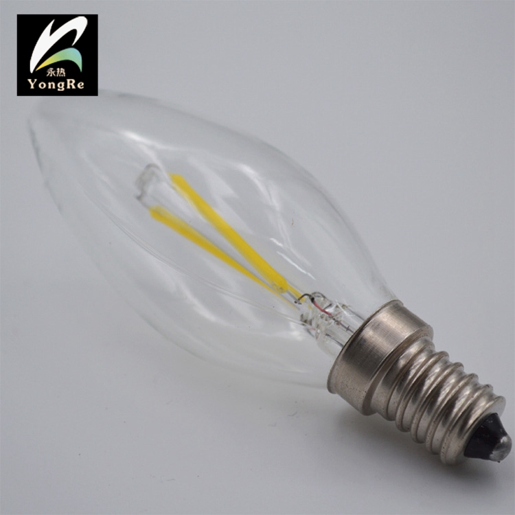 Filament C35 Clear Glass Retro Edison Candelabra Led Candle Bulb