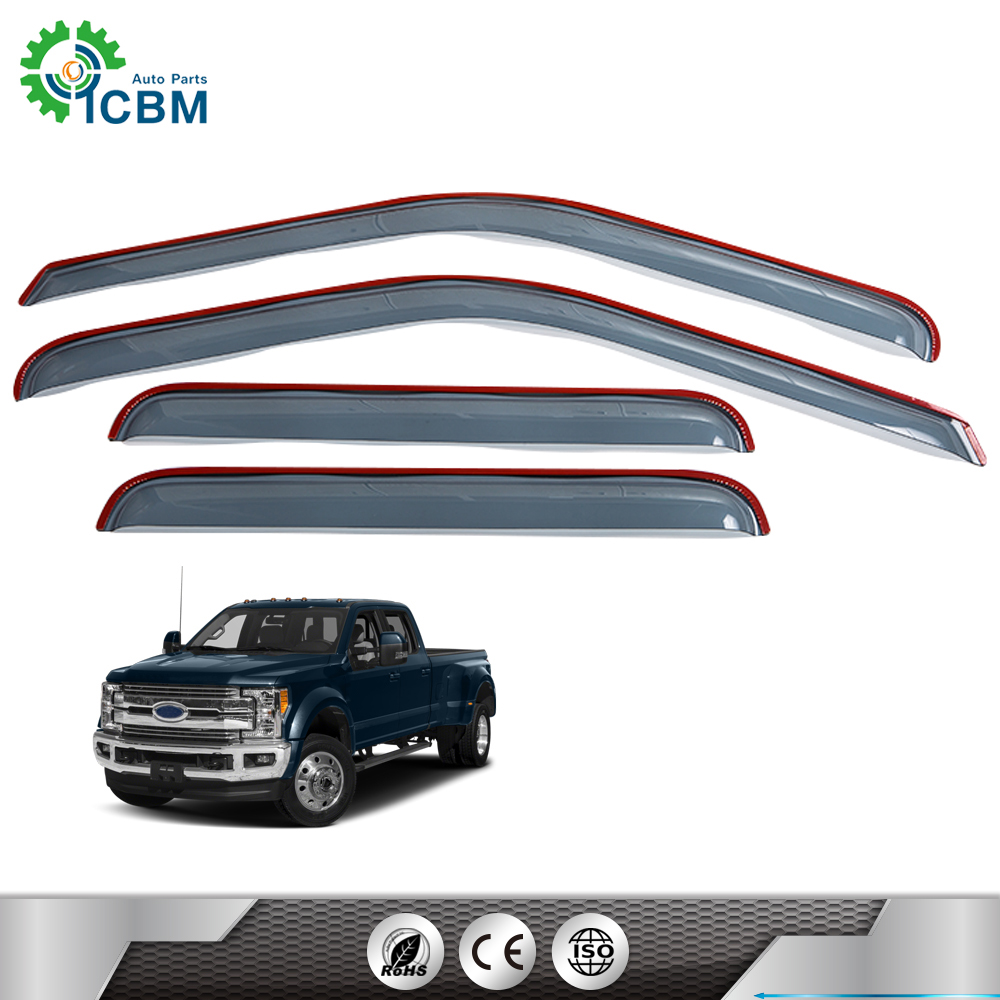 car accessories car visor 4PCS/SET Side Window Rain/Wind Deflector for F250 350 450 99-15 1.8mm windows visor