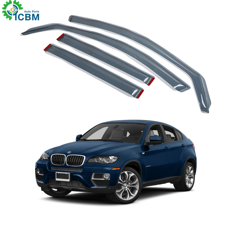 Auto Accessories sun/rain guard car wind deflectors car vent window shade visor in-channel for X6 08-14