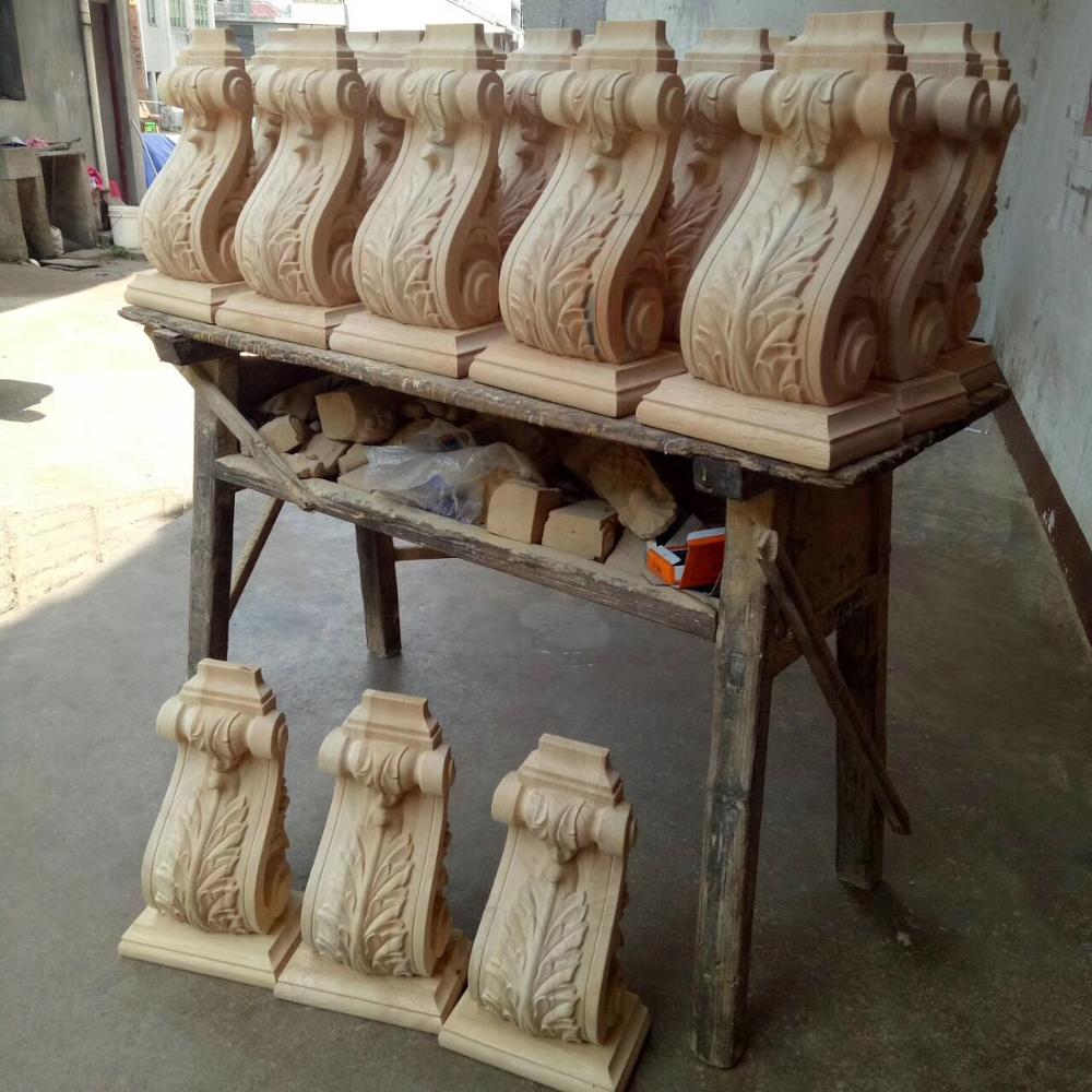 Furniture Accessories Wood Column Head Wod Carved Corbels Capitals