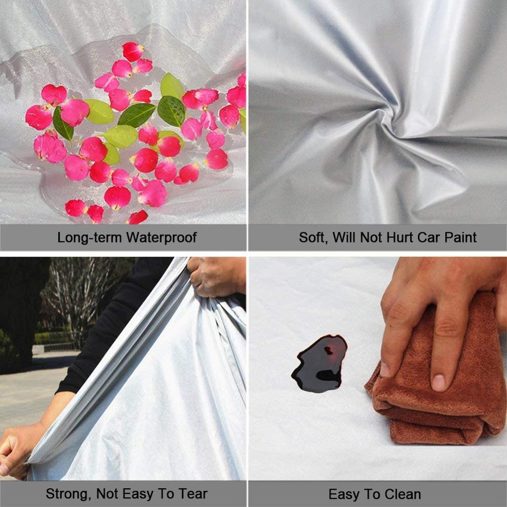 Waterproof Sedan Car Cover with 6 reflective stripe /Windproof/Dustproof/Scratch Resistant Outdoor UV Protection