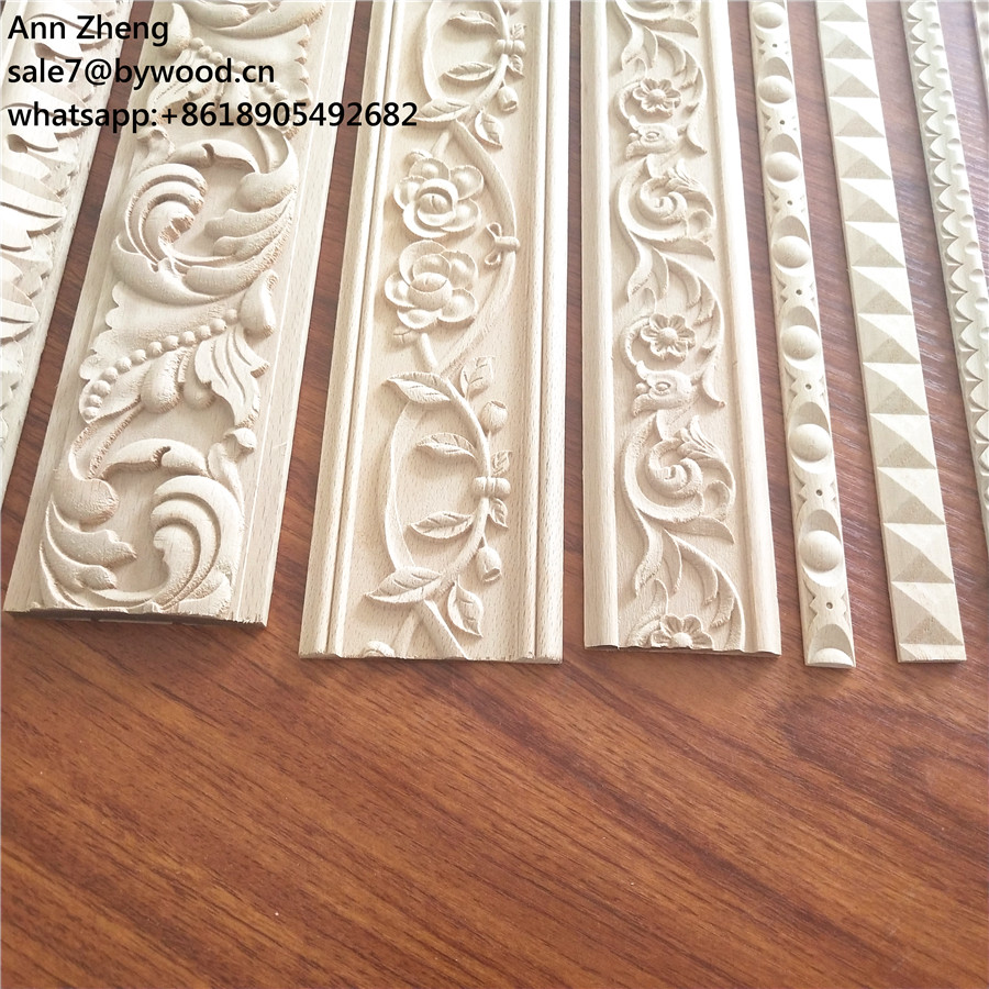 decorative Wooden material and Carved Wood Crown Molding Trim