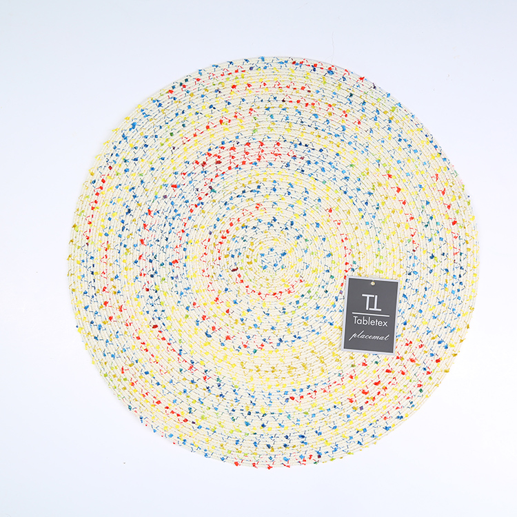 Novelty Polyester Cotton Decorative Placemat Round Woven Table Mats