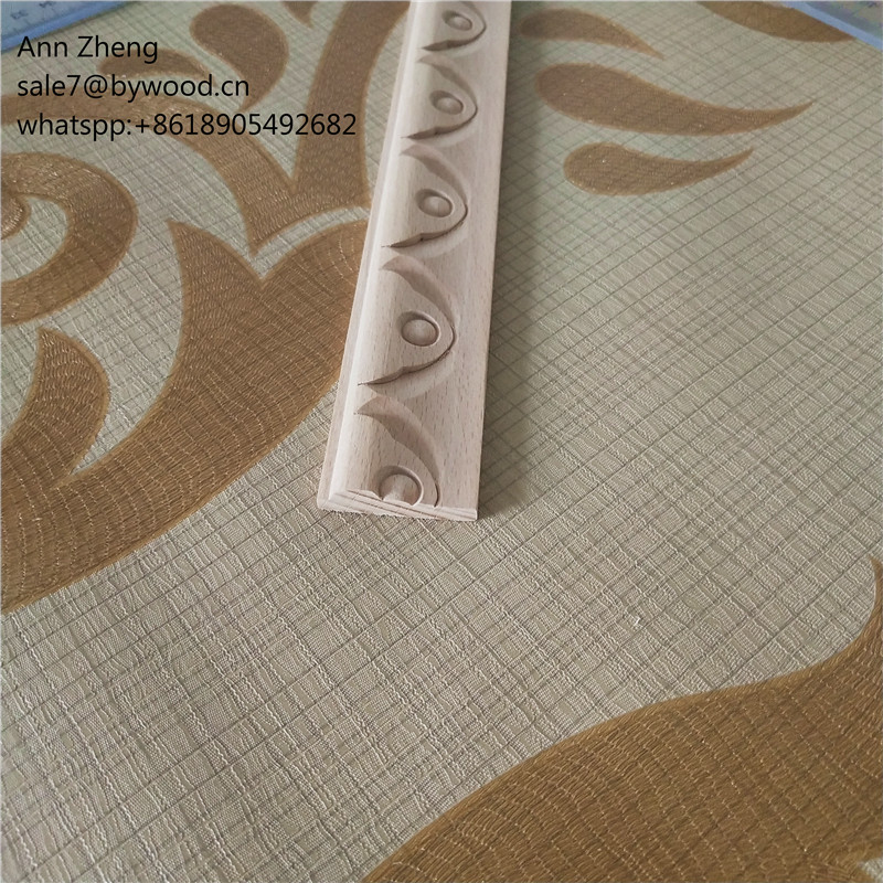 wood decorative cabinet moulding wood carve flower moulding