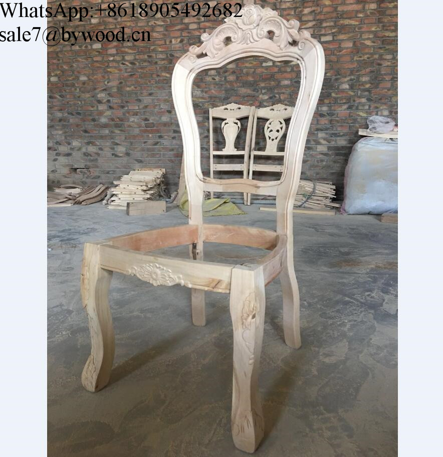 Solid wood furniture frame carving wood Chair Frame raw chair frames for upholstery